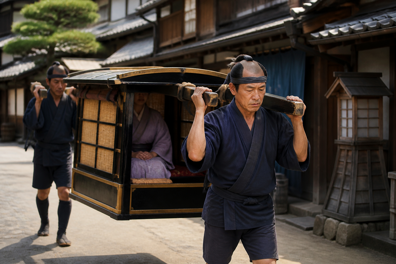 江戸時代の駕籠とは｜人が人を担いで運ぶ「江戸のタクシー」