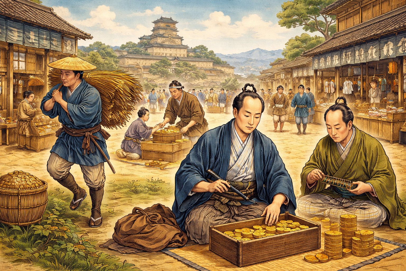 江戸時代の年収は身分と職業で大きく違います